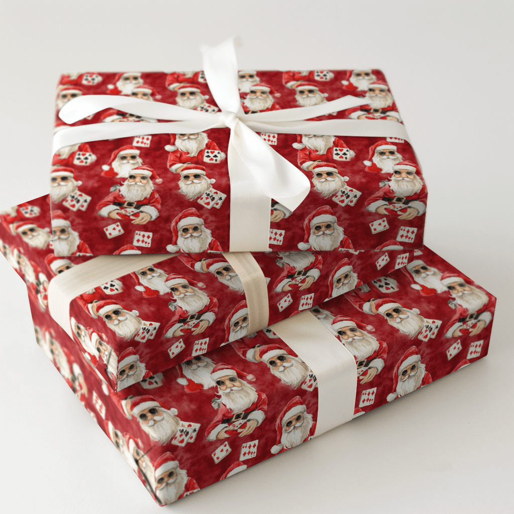 Santa's Hot Hand - Wrapping Paper - Aspen & Arlo