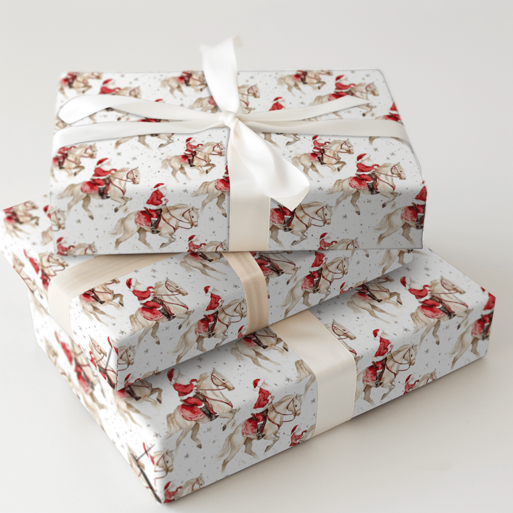 Hoofing It Santa - Wrapping Paper - Aspen & Arlo