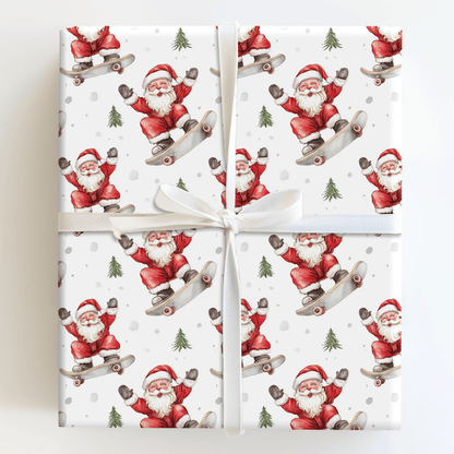 Radical Ride Santa - Wrapping Paper - Aspen & Arlo