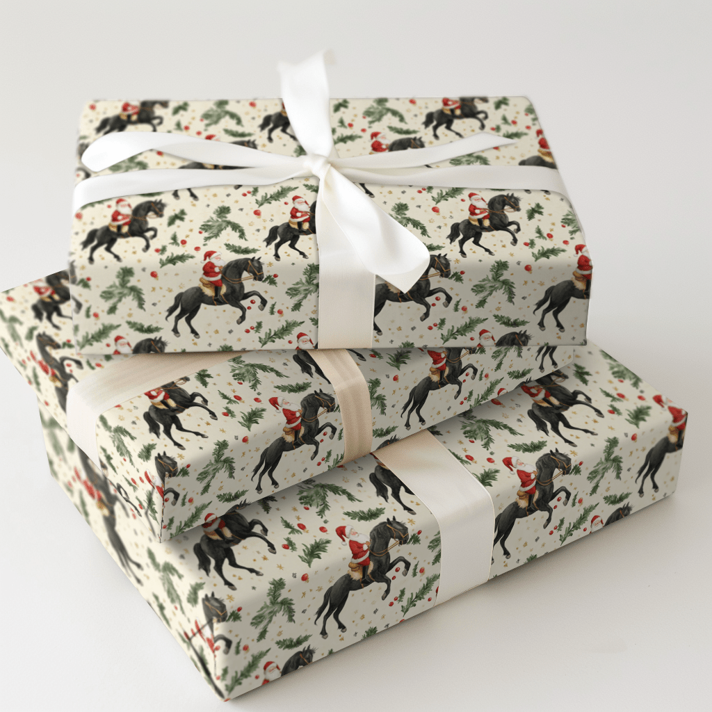 Jingle Jolly Santa - Wrapping Paper - Aspen & Arlo