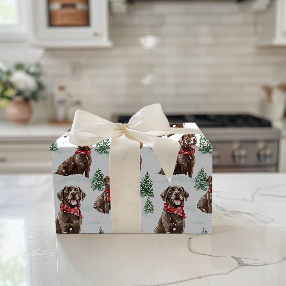 Snow Day for Chocolate Labs