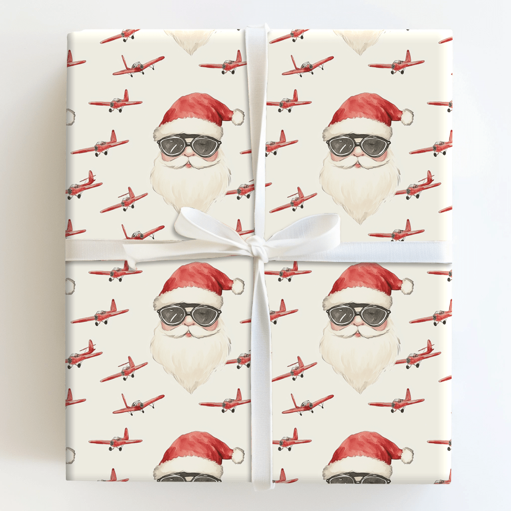 Flying Claus - Wrapping Paper - Aspen & Arlo
