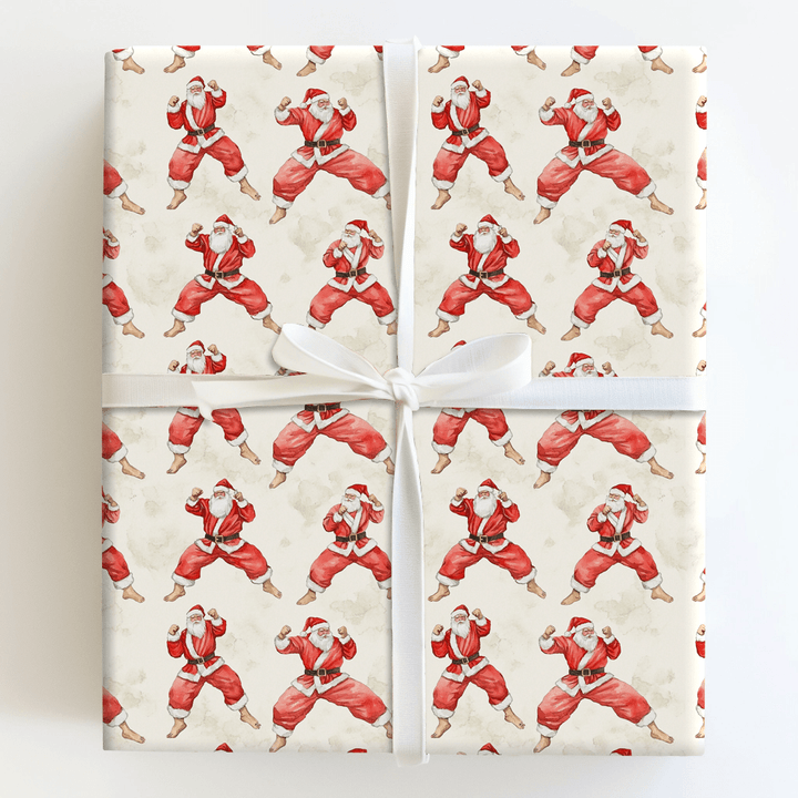 Karate Claus - Wrapping Paper - Aspen & Arlo