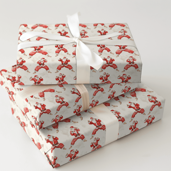 Karate Claus - Wrapping Paper - Aspen & Arlo