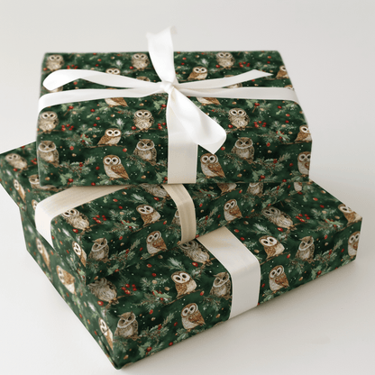 Owl Be Jolly - Wrapping Paper - Aspen & Arlo