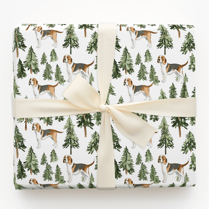 Snow Day for Coonhounds - Wrapping Paper - Aspen & Arlo