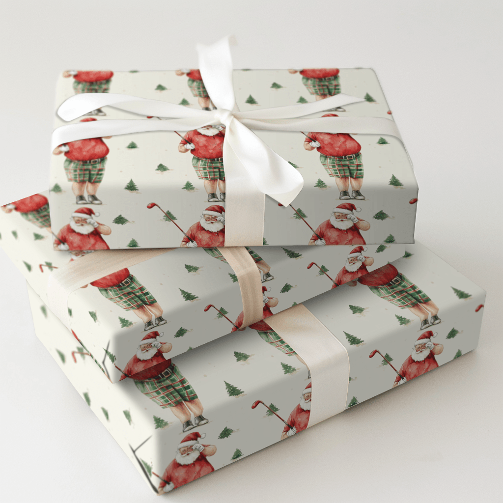 Lost Springs Golfer - Wrapping Paper - Aspen & Arlo
