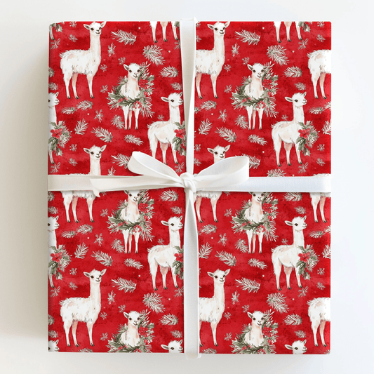 Jolly Llamas - Wrapping Paper - Aspen & Arlo