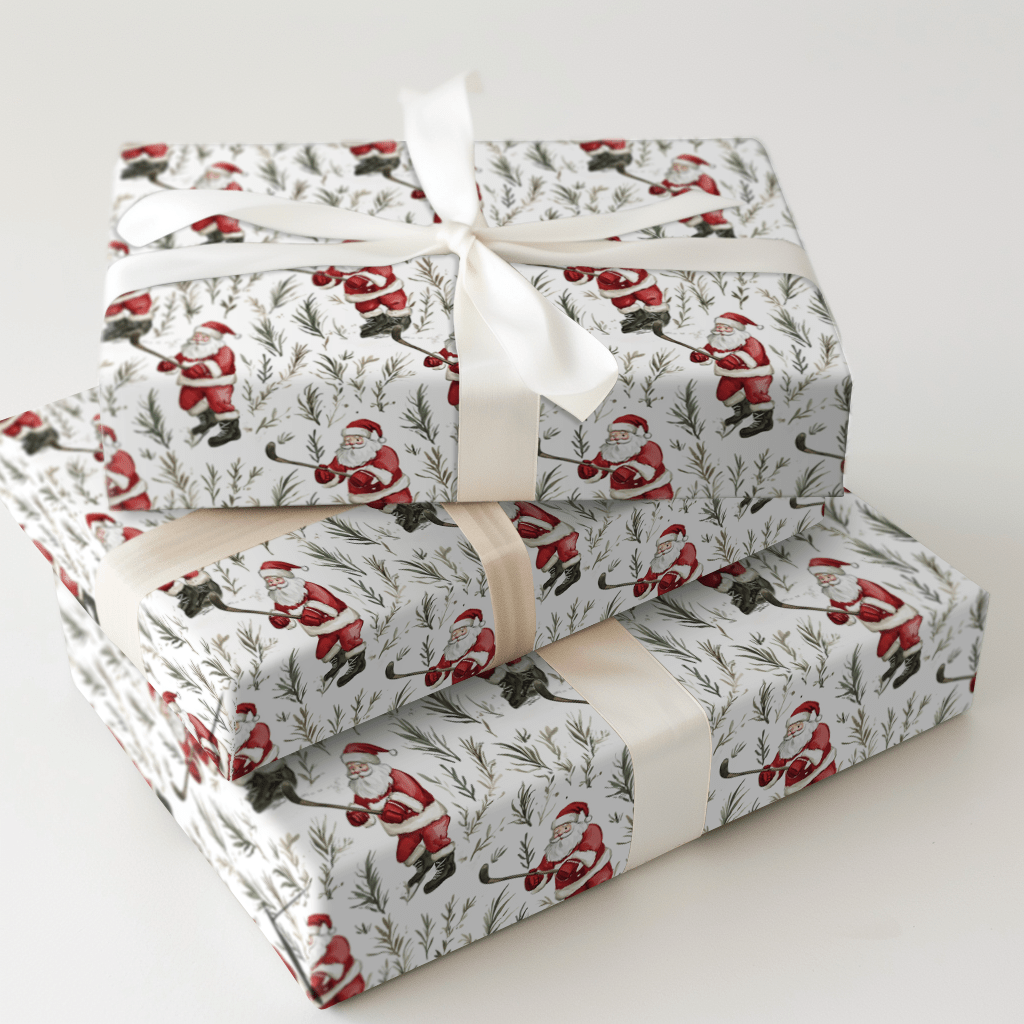 Field Hockey Stick and Stocking - Wrapping Paper - Aspen & Arlo
