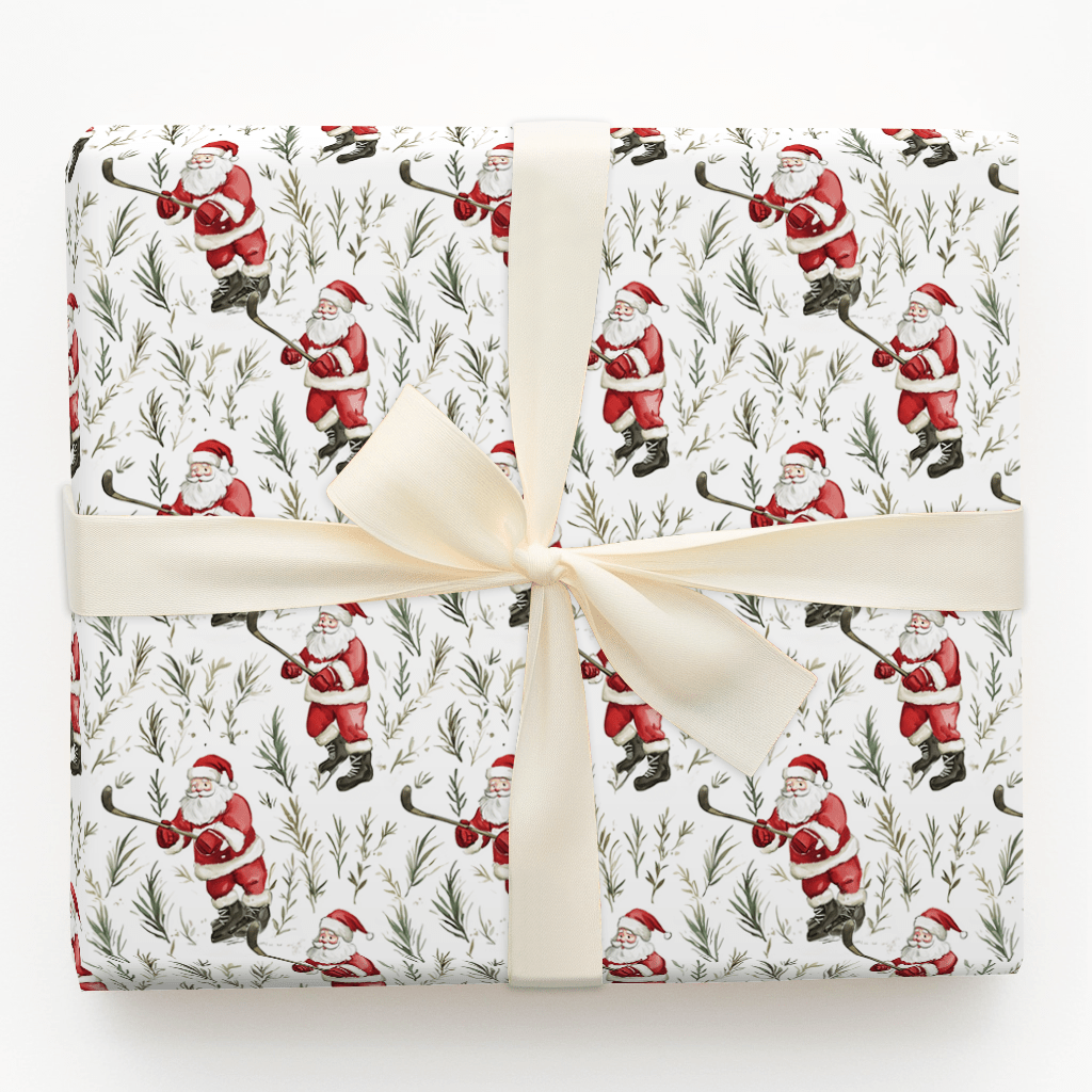 Field Hockey Stick and Stocking - Wrapping Paper - Aspen & Arlo