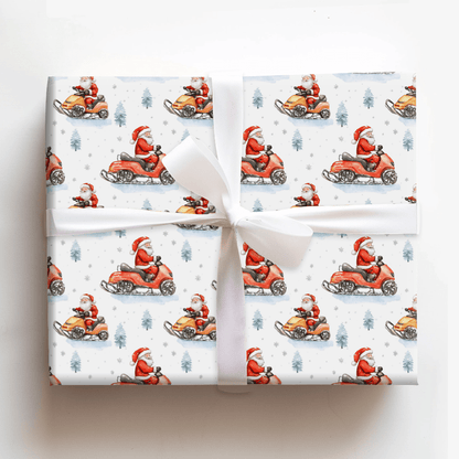 Flashy Snowmobile - Wrapping Paper - Aspen & Arlo