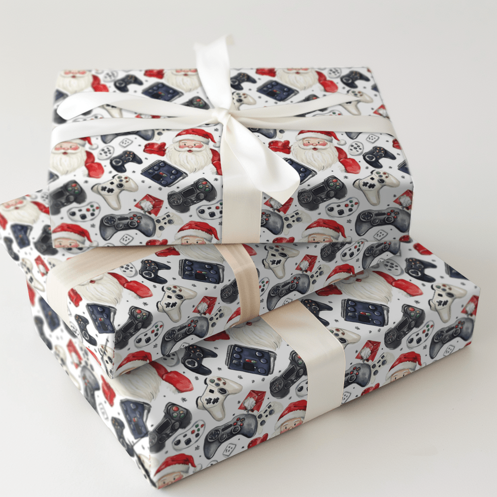 Console Claus - Wrapping Paper - Aspen & Arlo