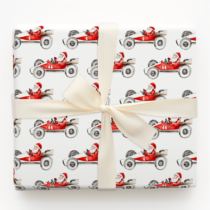 Santa's Speedway - Wrapping Paper - Aspen & Arlo