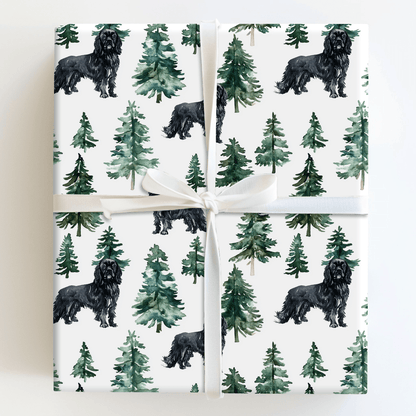 Snow Day for Black Cavilers - Wrapping Paper - Aspen & Arlo