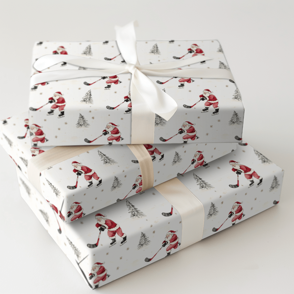 Frosty Faceoff - Wrapping Paper - Aspen & Arlo