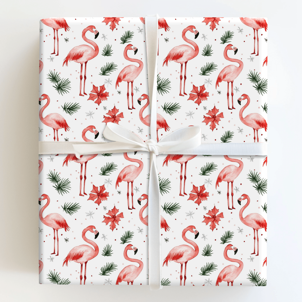 Jolly Pink Flamingo - Wrapping Paper - Aspen & Arlo