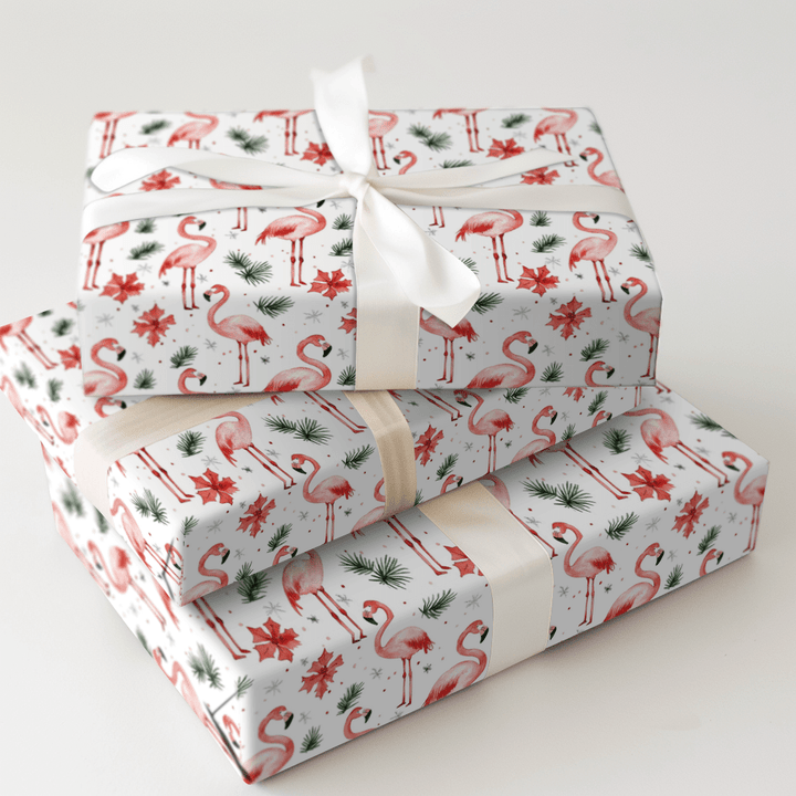 Jolly Pink Flamingo - Wrapping Paper - Aspen & Arlo