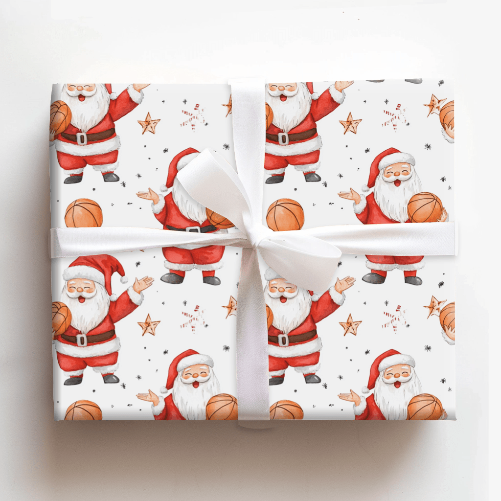 Hoops and Ho Ho Hos - Wrapping Paper - Aspen & Arlo