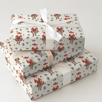 Rancher Santa - Wrapping Paper - Aspen & Arlo