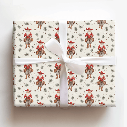 Rancher Santa - Wrapping Paper - Aspen & Arlo