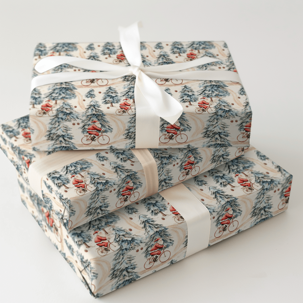 Sleigh Cycle - Wrapping Paper - Aspen & Arlo