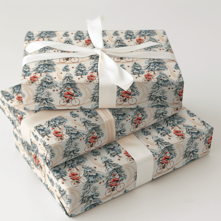Sleigh Cycle - Wrapping Paper - Aspen & Arlo