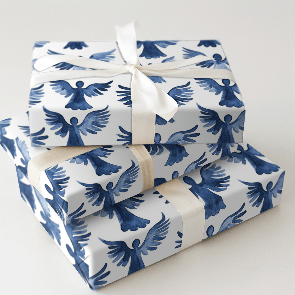 Blue Halos - Wrapping Paper - Aspen & Arlo