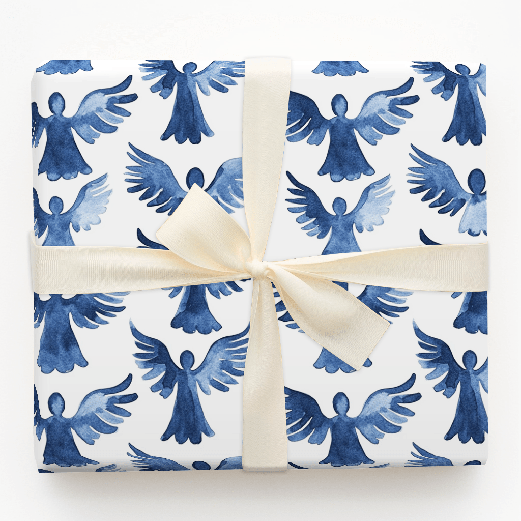 Blue Halos - Wrapping Paper - Aspen & Arlo