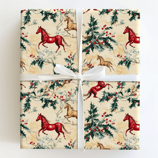 Holly and Hooves - Wrapping Paper - Aspen & Arlo