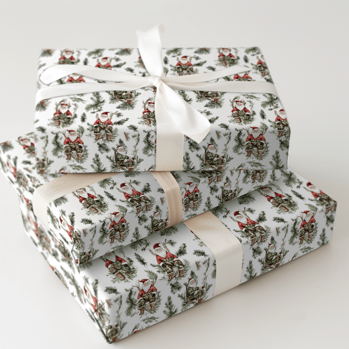 Santa in the Stands - Wrapping Paper - Aspen & Arlo