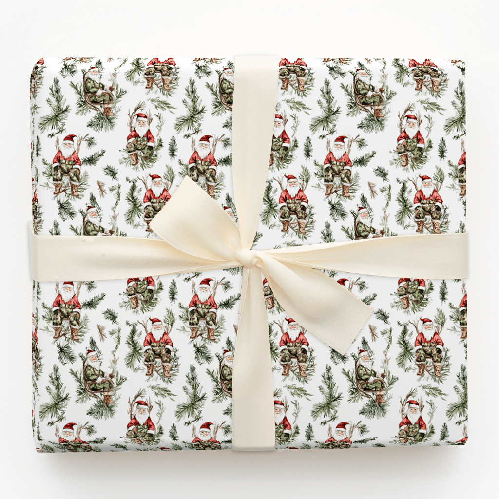 Santa in the Stands - Wrapping Paper - Aspen & Arlo