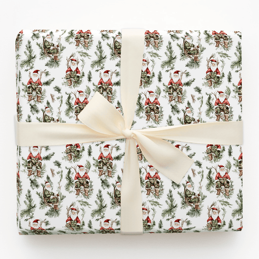 Santa in the Stands - Wrapping Paper - Aspen & Arlo