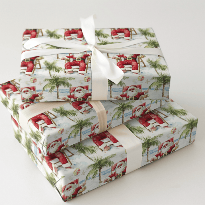 Santa's Surf - Wrapping Paper - Aspen & Arlo