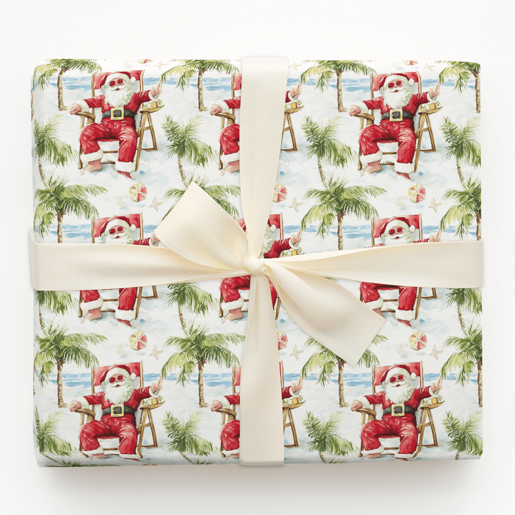 Santa's Surf - Wrapping Paper - Aspen & Arlo