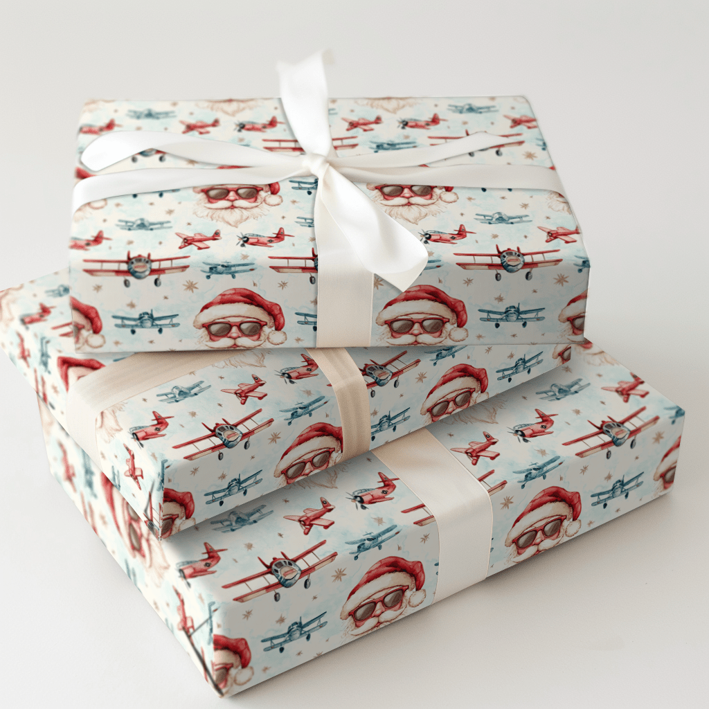 Jet - Setting Santa - Wrapping Paper - Aspen & Arlo