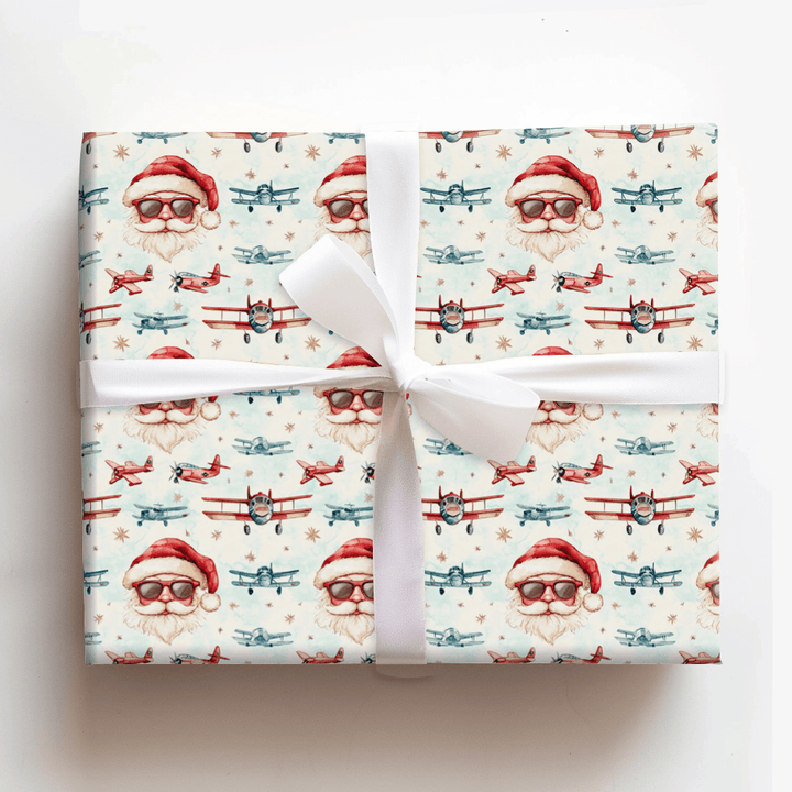 Jet - Setting Santa - Wrapping Paper - Aspen & Arlo
