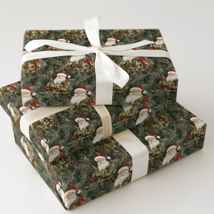 Deer Santa - Wrapping Paper - Aspen & Arlo