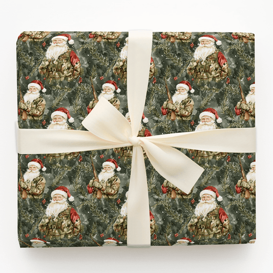 Deer Santa - Wrapping Paper - Aspen & Arlo