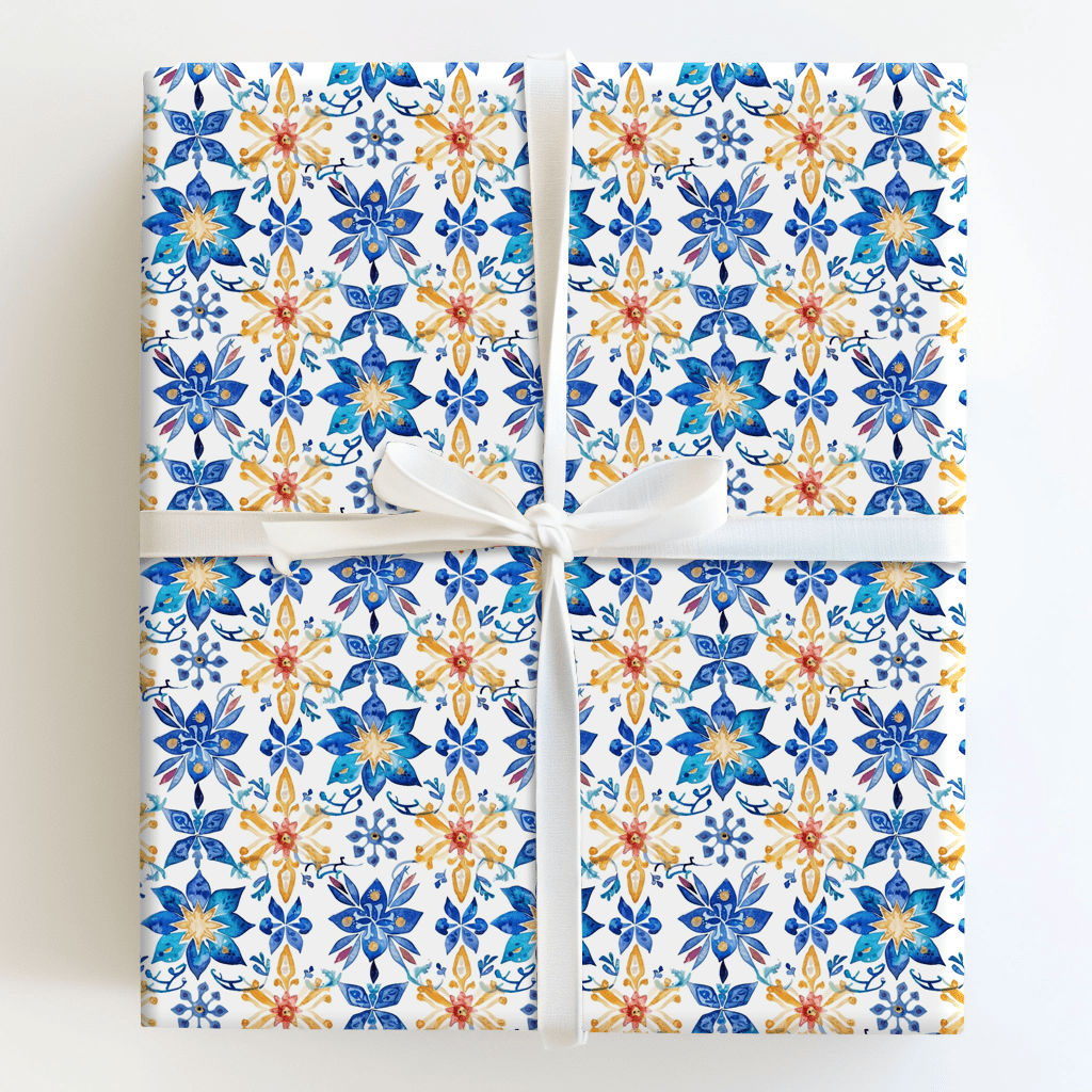 Dreidel Daisies - Wrapping Paper - Aspen & Arlo