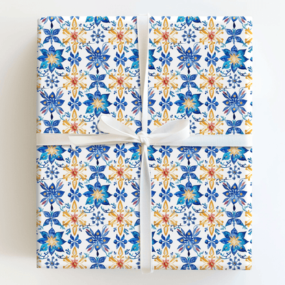 Dreidel Daisies - Wrapping Paper - Aspen & Arlo