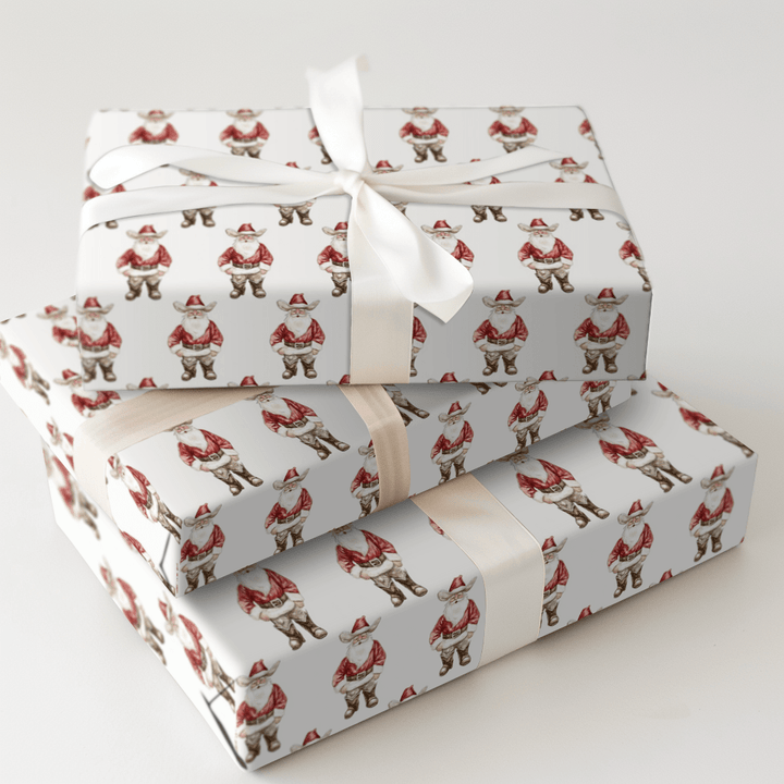 Cowboy Claus - Wrapping Paper - Aspen & Arlo