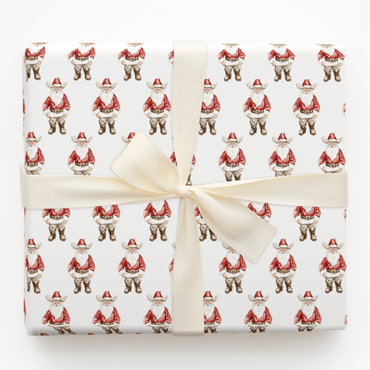 Cowboy Claus - Wrapping Paper - Aspen & Arlo