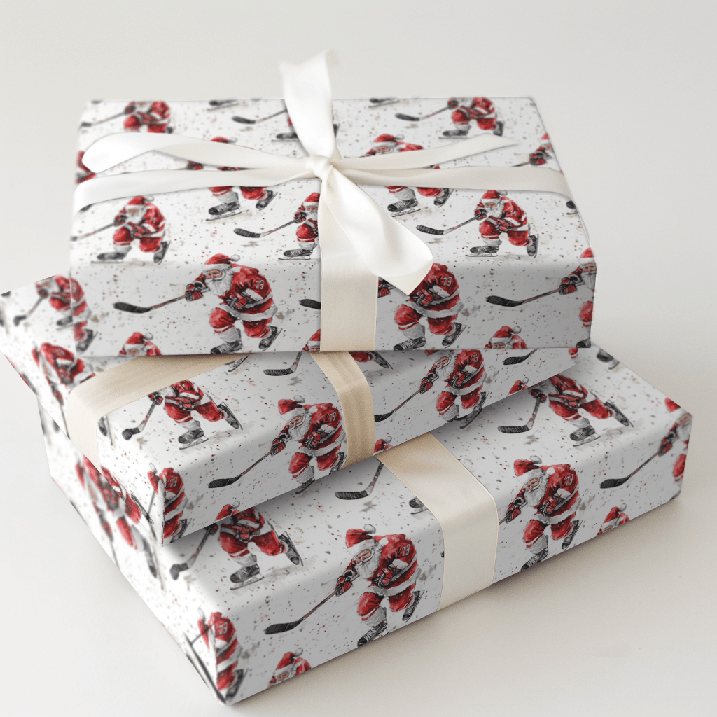 Kris Kringle's Slapshot - Wrapping Paper - Aspen & Arlo