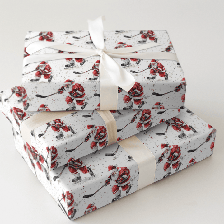Kris Kringle's Slapshot - Wrapping Paper - Aspen & Arlo