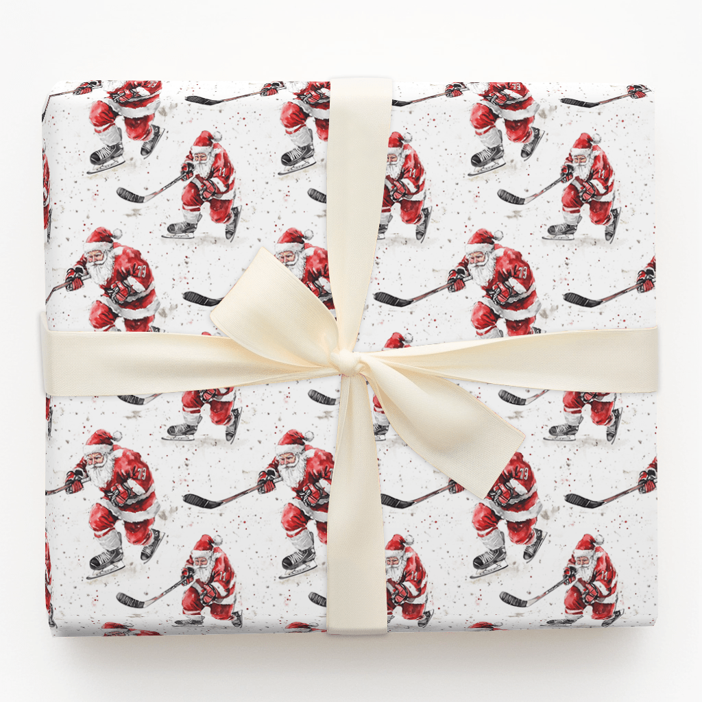 Kris Kringle's Slapshot - Wrapping Paper - Aspen & Arlo