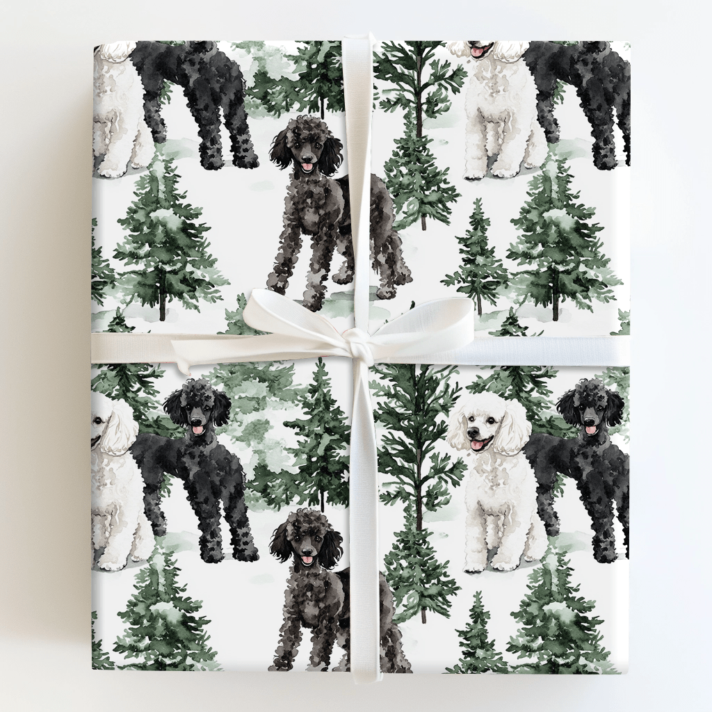 Snow Day for Poodles - Wrapping Paper - Aspen & Arlo