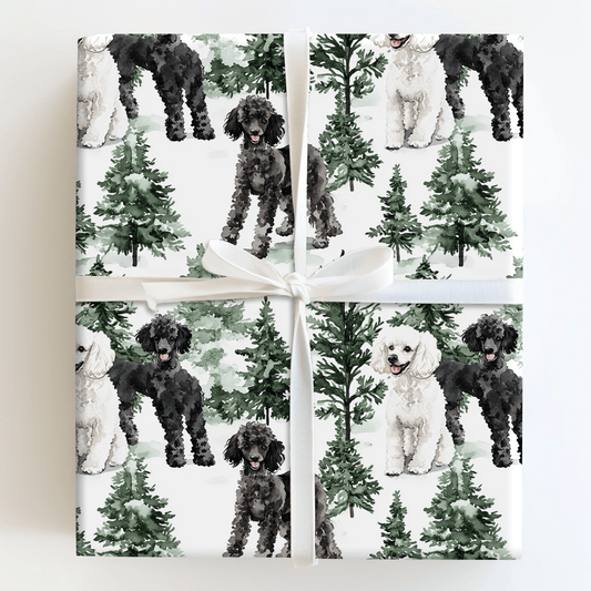 Snow Day for Poodles - Wrapping Paper - Aspen & Arlo