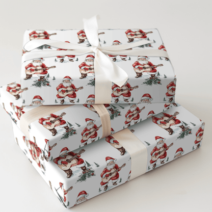 Strumming with St.Nick - Wrapping Paper - Aspen & Arlo