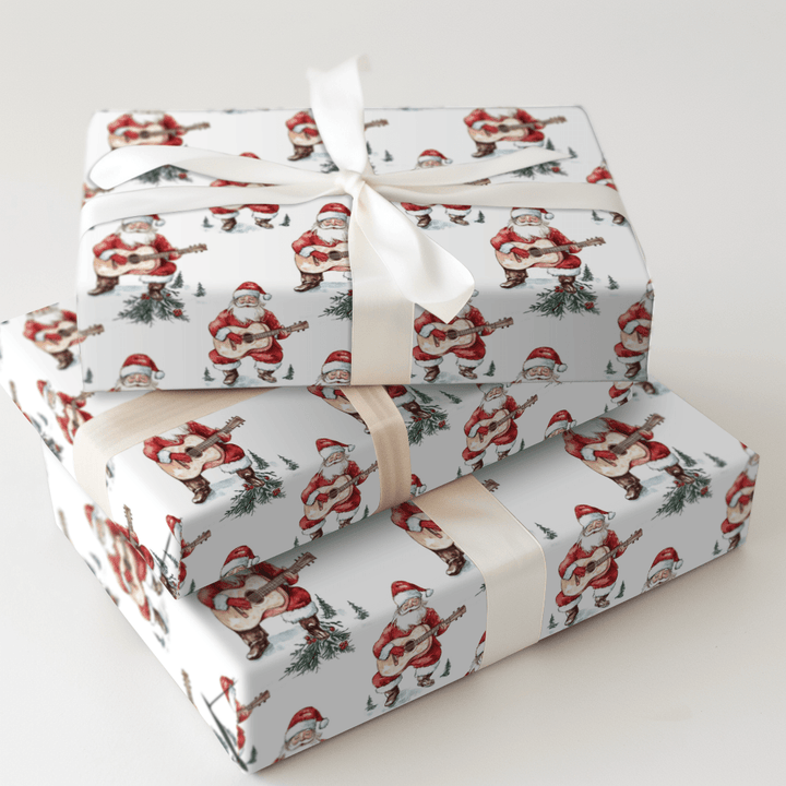 Strumming with St.Nick - Wrapping Paper - Aspen & Arlo