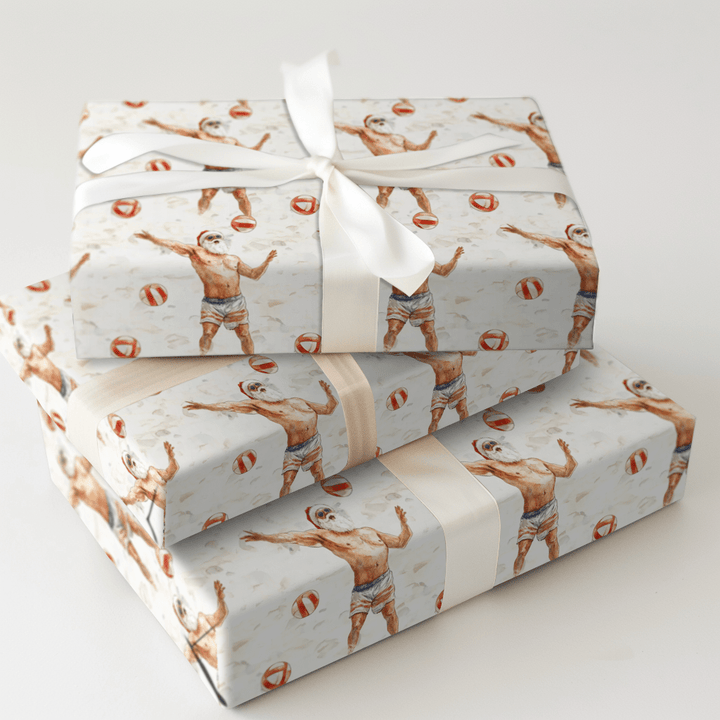 Sandy Smash Santa - Wrapping Paper - Aspen & Arlo